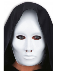 White plastic mask to be colored following your fantasy. White plastic mask to be colored following your fantasy.