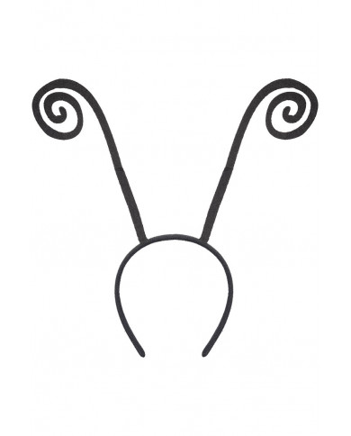 serre-tête noir antennes d’insecte avec carte d’en-tête