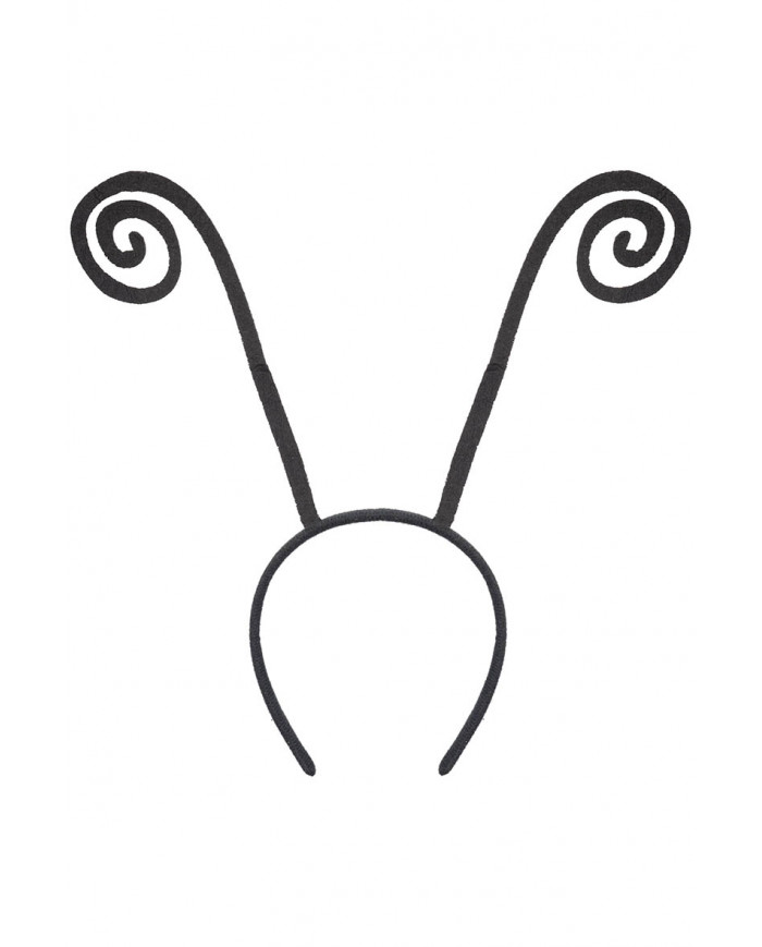 Schwarzer Haarreif mit Insektenfühlern mit Aufhänger