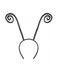 Cerchietto nero antenne insetto con cav.