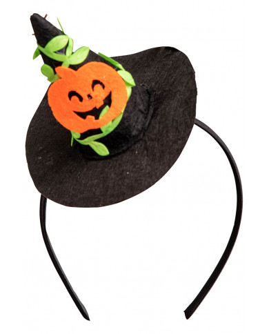 chapeau sorcière noir avec citrouille et serre-tête avec carte d’en-tête chapeau sorcière noir avec citrouille et serre-tête avec carte d’en-tête
