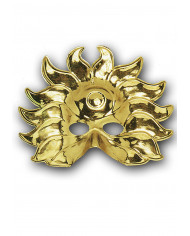 Metallized plastic mask for an original and shining disguise.