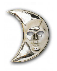 Metallized plastic mask for an original and shining disguise.