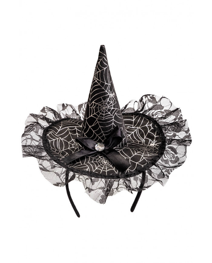 sombrero pequeño de raso negro con lazo y encaje con diadema con solapa de cartón sombrero pequeño de raso negro con lazo y encaje con diadema con solapa de cartón