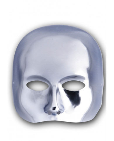 Metallized plastic chinless mask to hide your identity like in Metallized plastic chinless mask to hide your identity like in