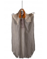 zombie de terror con pelo naranja para colgar de unos 125 cm. de alto en bolsa zombie de terror con pelo naranja para colgar de unos 125 cm. de alto en bolsa