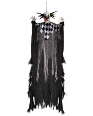 clown horreur avec tunique à carreaux à suspendre, hauteur 120 cm environ dans une pochette clown horreur avec tunique à carreaux à suspendre, hauteur 120 cm environ dans une pochette