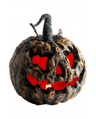 calabaza de terror de adorno con ojos luminosos de unos 25 cm de alto (con pilas incluidas) con etiqueta colgante/etiqueta