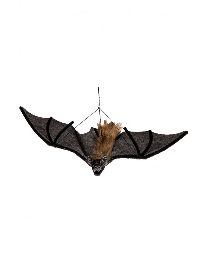 Pipistrello nero  d'appendere con peluche l.cm.40 ca. con cartellino/etichetta Pipistrello nero  d'appendere con peluche l.cm.40 ca. con cartellino/etichetta