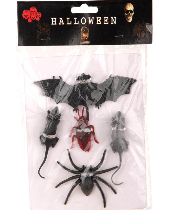 5 HORROR ANIMALS ON CARD