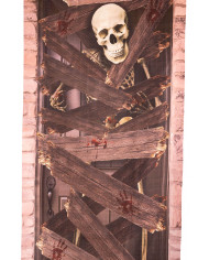 cubierta de puerta con esqueleto de unos 200 cm de alto x 80 cm. de largo en bolsa con solapa de cartón