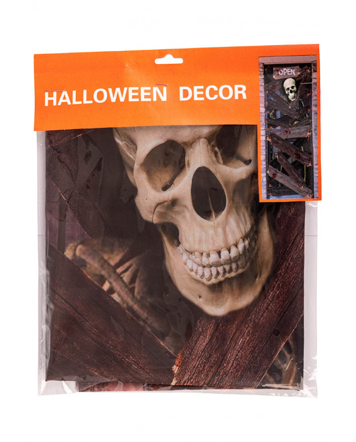 Türabdeckung mit Skelett H. ca. 200 x L. ca. 80 cm in Beutel mit Aufhänger