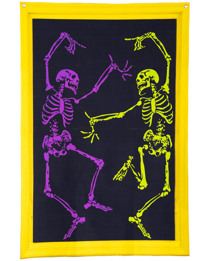 CURTAIN WITH SMALL SKELETONS PRINT H.CM.120 X L.CM.80 IN PBH