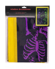 CURTAIN WITH SMALL SKELETONS PRINT H.CM.120 X L.CM.80 IN PBH