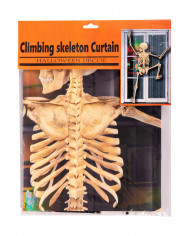 Tenda con stampa scheletro arrampicatore  h.cm.120x80 ca.in busta con cav.