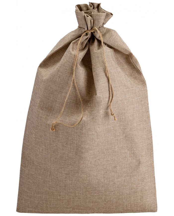 sac de jute, hauteur 80x50 cm environ avec carte d’en-tête