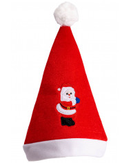 Cappuccio babbo natale in tessuto con cav.