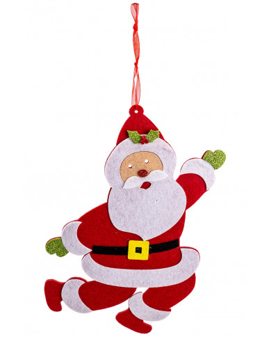décoration père noël en feutre, hauteur 20 cm environ avec carte d’en-tête décoration père noël en feutre, hauteur 20 cm environ avec carte d’en-tête
