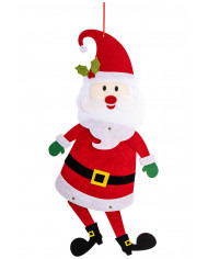 SANTA CLAUS FELT DECORATION H.CM. 60 W/HEADER