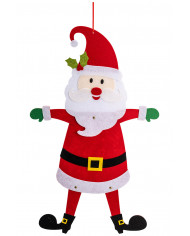 Decorazione babbo natale in feltro h.cm.60 ca. con cav.