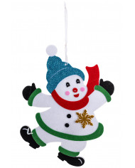 Schneemann-Dekoration aus Filz H. ca. 30 cm mit Aufhänger Schneemann-Dekoration aus Filz H. ca. 30 cm mit Aufhänger