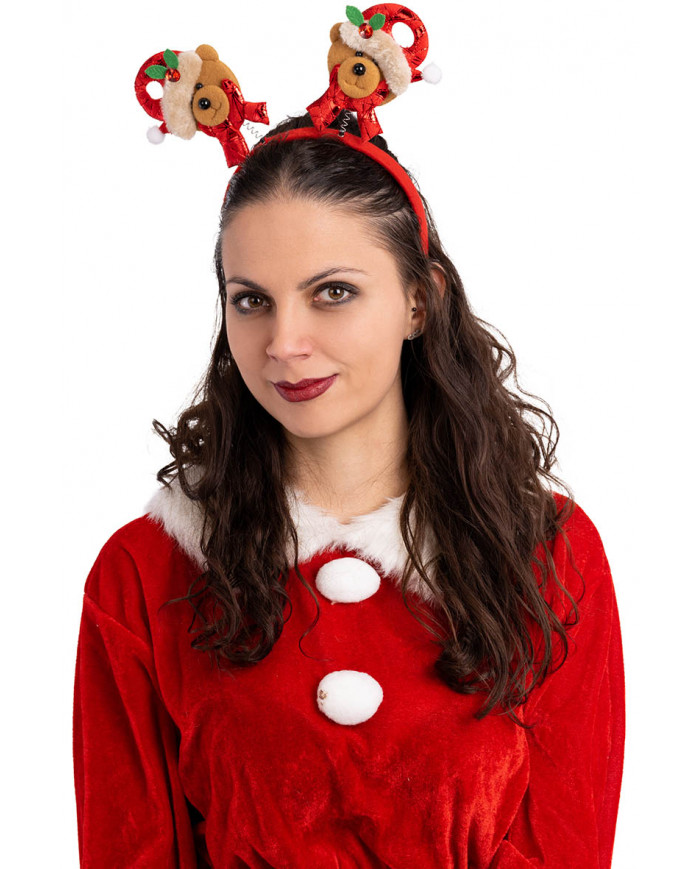 Weihnachtsbär-Haarreif mit Aufhänger Weihnachtsbär-Haarreif mit Aufhänger