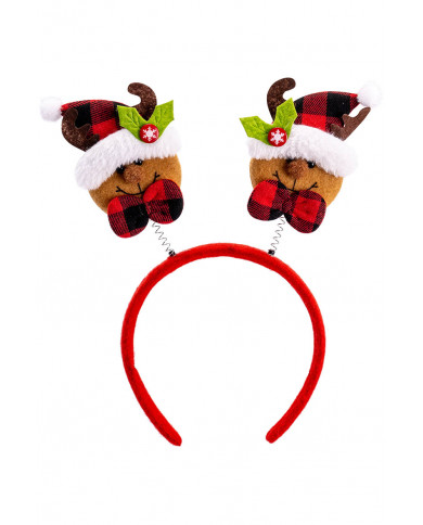 diadema de navidad de reno con solapa de cartón