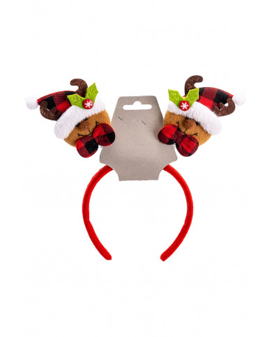 diadema de navidad de reno con solapa de cartón