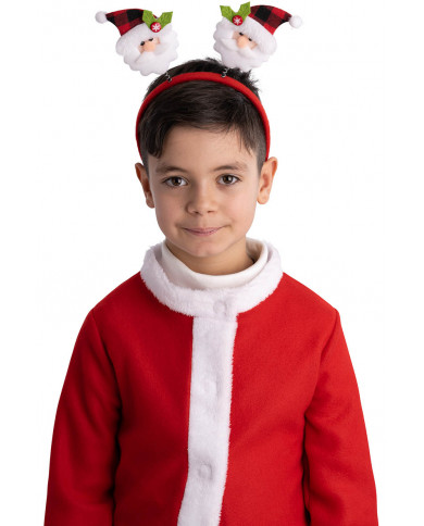 diadema de navidad Papá Noel con solapa de cartón