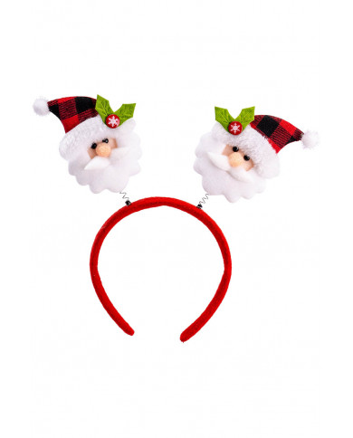 diadema de navidad Papá Noel con solapa de cartón