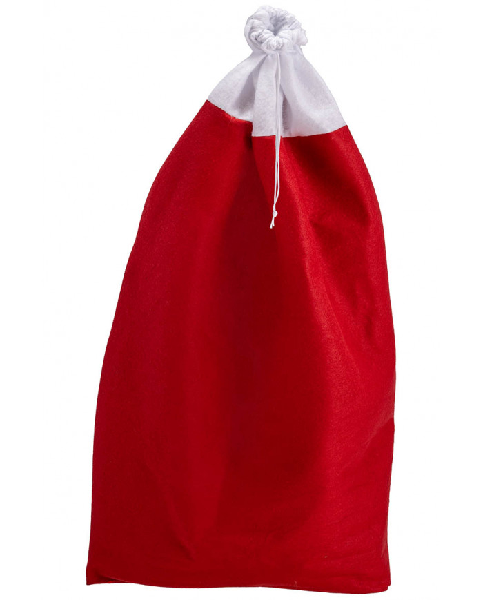 sac père noël en feutre, hauteur 100x60 cm environ dans une pochette