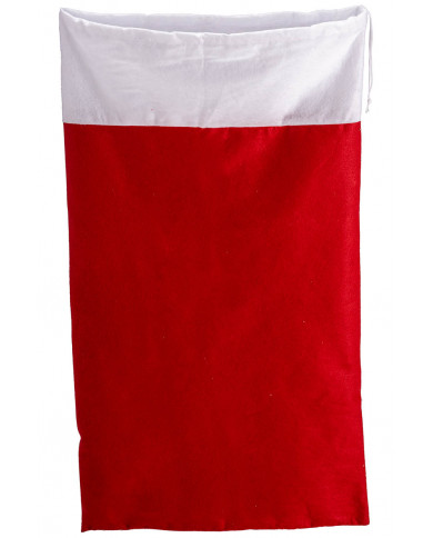 sac père noël en feutre, hauteur 100x60 cm environ dans une pochette