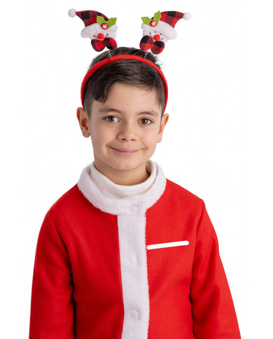 diadema de navidad de muñeco de nieve con solapa de cartón