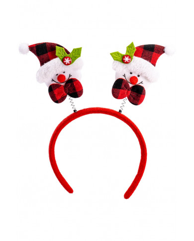 diadema de navidad de muñeco de nieve con solapa de cartón