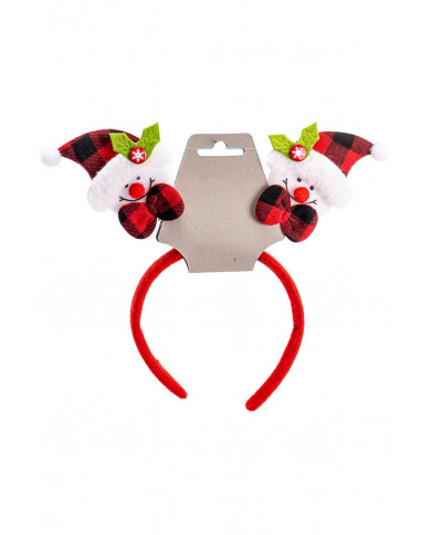 diadema de navidad de muñeco de nieve con solapa de cartón