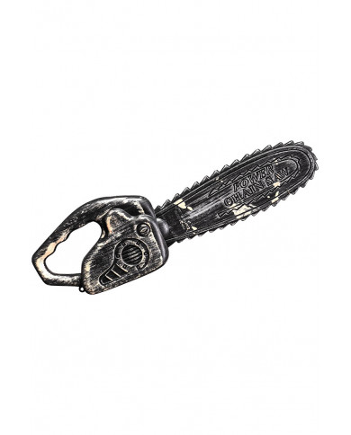 motosierra envejecida de unos 40 cm. de largo con etiqueta colgante/etiqueta motosierra envejecida de unos 40 cm. de largo con etiqueta colgante/etiqueta