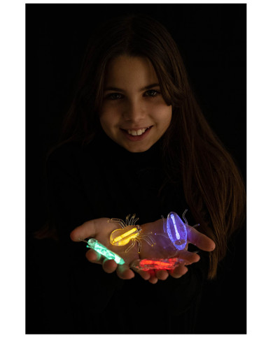 4 animaux décoratifs lumineux G.I.D. (GLOW IN THE DARK), couleurs assorties dans une pochette 4 animaux décoratifs lumineux G.I.D. (GLOW IN THE DARK), couleurs assorties dans une pochette