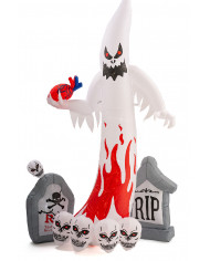 INFLATABLE GHOST WITH LIGHTS (220 VOLT) WITH TENSIONERS H.CM.270 IN BOX
