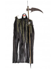 Squelette avec faux de la mort et piquet / à suspendre avec lumières, hauteur 155 cm (piles comprises) avec étiquet... Squelette avec faux de la mort et piquet / à suspendre avec lumières, hauteur 155 cm (piles comprises) avec étiquet...