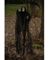 Squelette avec faux de la mort et piquet / à suspendre avec lumières, hauteur 155 cm (piles comprises) avec étiquet... Squelette avec faux de la mort et piquet / à suspendre avec lumières, hauteur 155 cm (piles comprises) avec étiquet...
