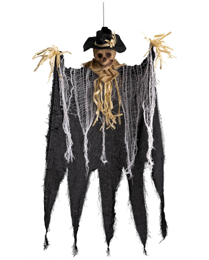 HANGING SKELETON WITH JUTA FACE, HAT AND GREY TUNIC H.CM.90 WITH HANGTAG LABEL HANGING SKELETON WITH JUTA FACE, HAT AND GREY TUNIC H.CM.90 WITH HANGTAG LABEL