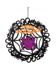 HANGING FELT GLITTERED SPIDER DIAM. 38 WITH HANGTAG LABEL HANGING FELT GLITTERED SPIDER DIAM. 38 WITH HANGTAG LABEL