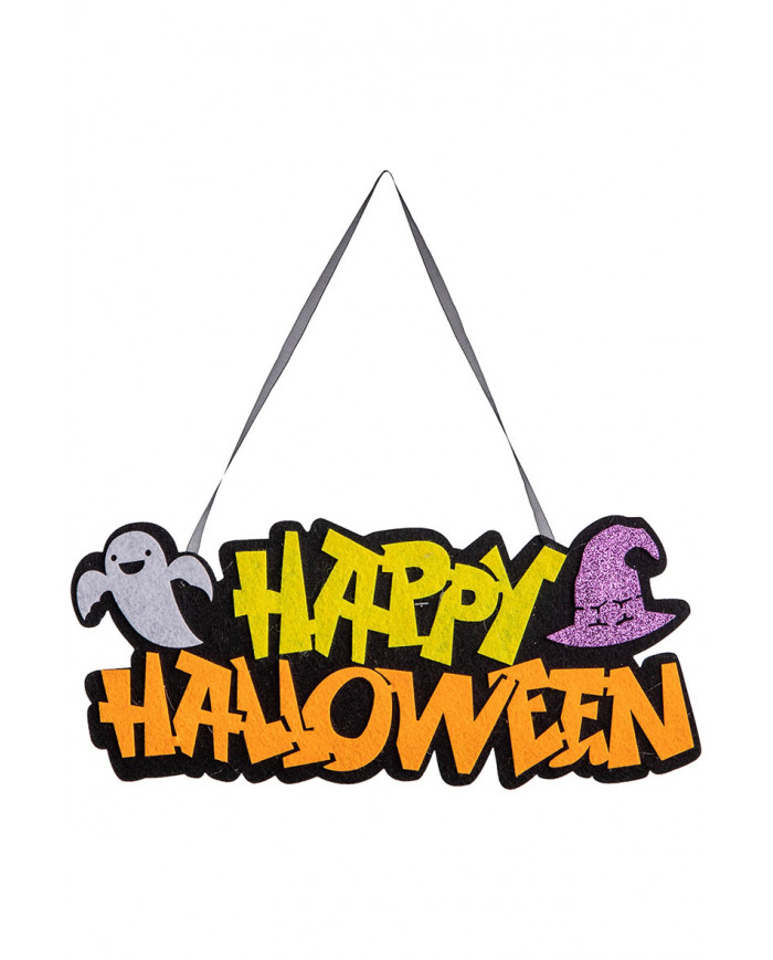Décoration happenderey halloween en feutre à suspendre, longueur 30 cm environ avec étiquette volante / étiquette Décoration happenderey halloween en feutre à suspendre, longueur 30 cm environ avec étiquette volante / étiquette