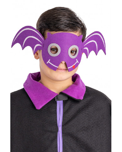 Masque chauve-souris pour enfants en feutre avec carte d’en-tête