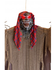 HANGING HORROR WOLF WITH LIGHTS H.CM.220 IN BAG (BATT.INCL.)