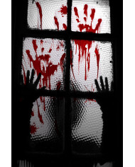 HALLOWEEN WINDOW STICKER CM.35X25 WITH HANGTAG/LABEL