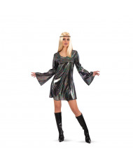 70s grey lurex costume, for woman (one size: S/M) in bag w/hook. 70s grey lurex costume, for woman (one size: S/M) in bag w/hook.