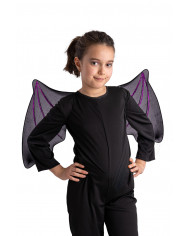 Black bat wings with purple glitter h. cm. 37x68 in pbh Black bat wings with purple glitter h. cm. 37x68 in pbh
