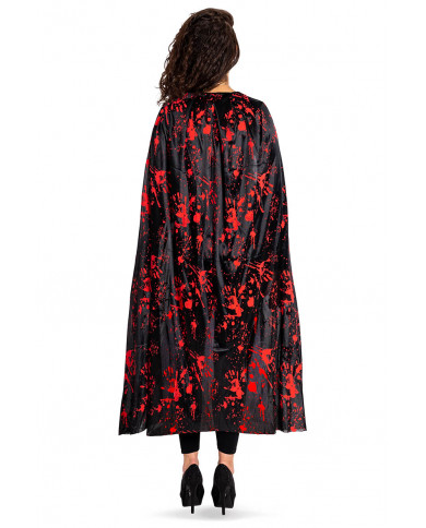 Cape avec impressions sanglantes h.cm. 130 dans une pochette avec crochet Cape avec impressions sanglantes h.cm. 130 dans une pochette avec crochet