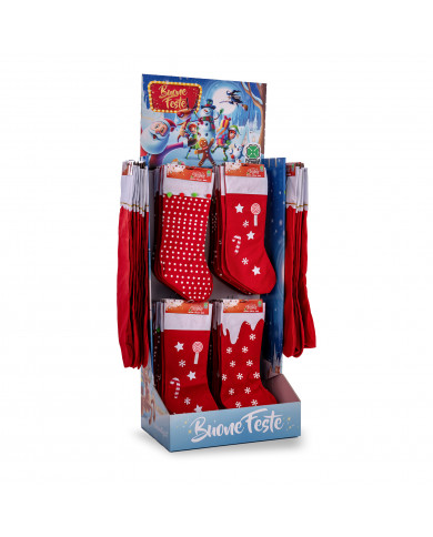 Chaussettes de Noel (72 pcs) sur un présentoir Chaussettes de Noel (72 pcs) sur un présentoir